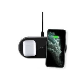 EPICO dvojni brezžični polnilnik - črna