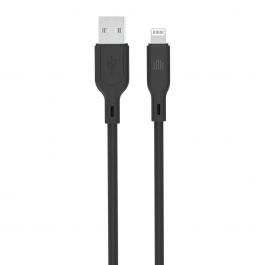 Dviced USB-A na Lightning silikonski kabel 1,25 m - črna