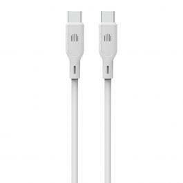 Dviced USB-C na USB-C silikonski kabel 1,25 m - bela