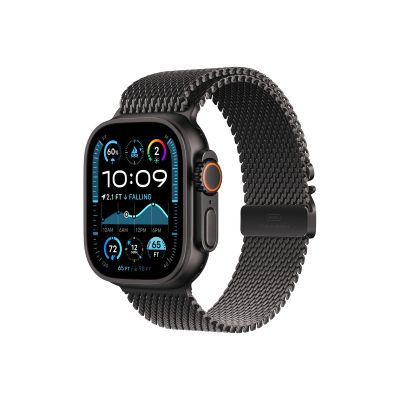 Apple Watch pašček 49mm: Black Titanium Milanese Loop - M