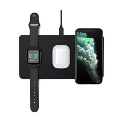 Satechi Trio Wireless Charging Pad - črna